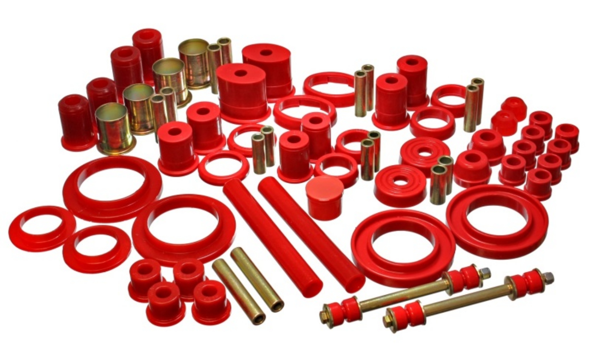 Picture of Energy Suspension 85-93 Ford Mustang Red Hyper-flex Master Bushing Set
