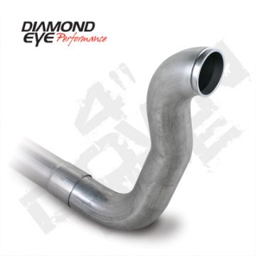 Picture of Diamond Eye Downpipe 4in TB Single W- HX40 FLANGE AL DODGE 5-9L 2500-3500 89-93 4X4 ONLY