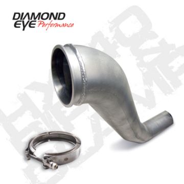 Picture of Diamond Eye KIT 4in Downpipe HX40 TURBO-DIRECT FLANGE W- V-Band CLAMP AL DODGE 94-02