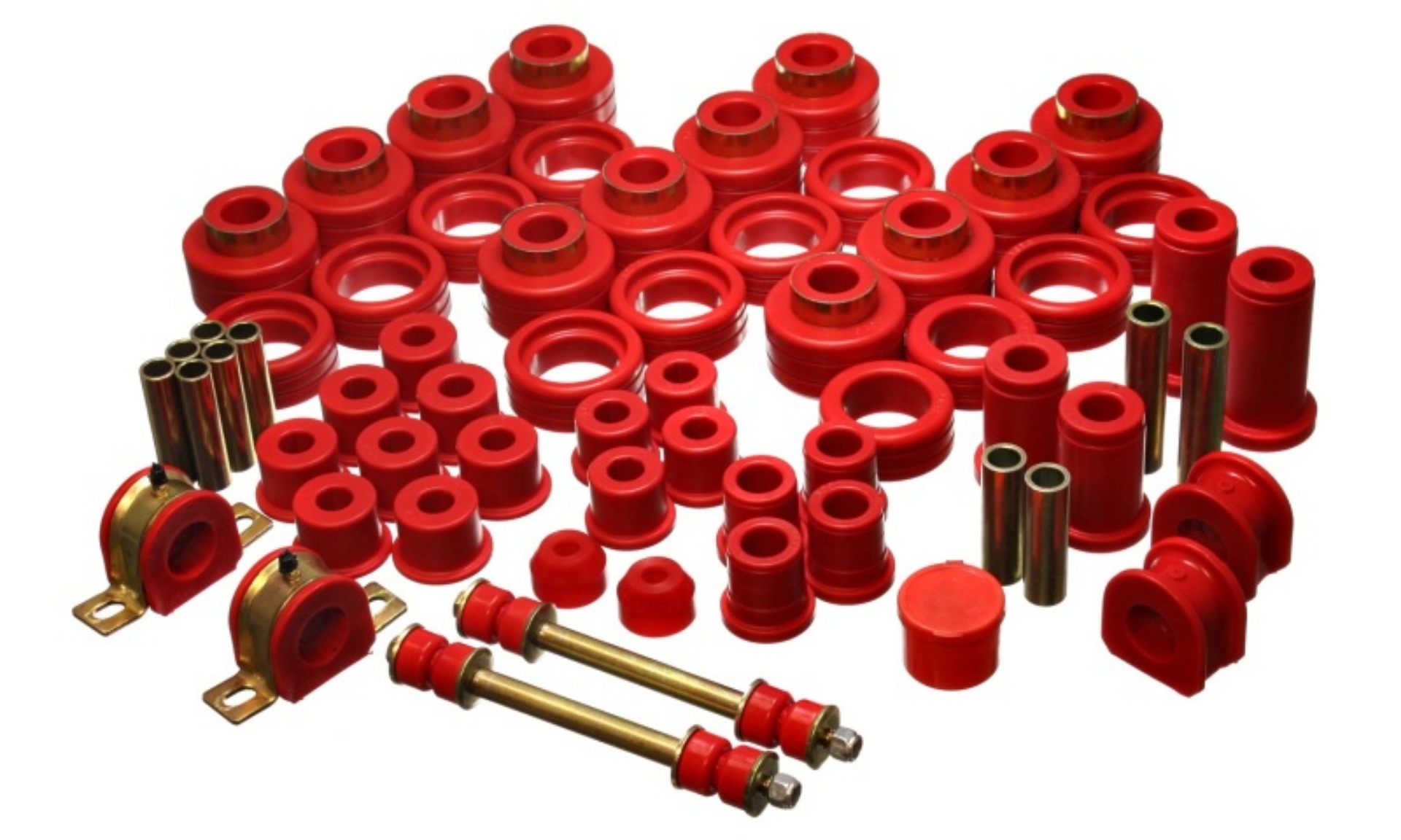 Picture of Energy Suspension 92-97 Chevy Suburban 4WD Red Hyper-flex Master Bushing Set