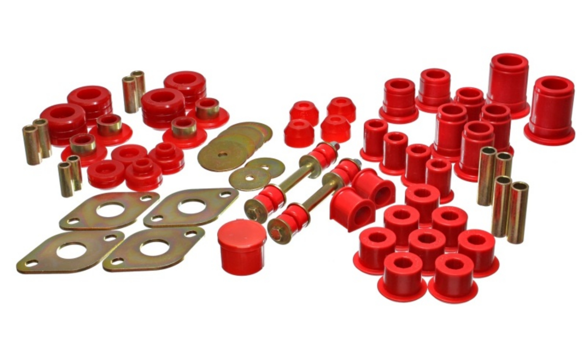 Picture of Energy Suspension 89-95 Toyota 4WD Pickup Except T-100 & Tundra  Red Hyper-Flex Master Bushing Set