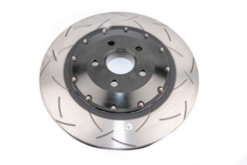 Picture of DBA 02-10 WRX - 13+ FR-S - 13+ BRZ Premium Front Slotted 5000 Series 2 Piece Rotor w- Black Hat