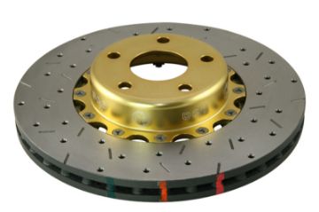 Picture of DBA 02-10 WRX - 13+ FR-S - 13+ BRZ Premium Front Drilled & Slotted 5000 Series Rotor w- Gold Hat