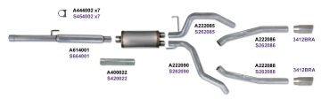 Picture of Diamond Eye KIT 3in Catback DUAL SS: DODGE 1500 2009-12 HEMI