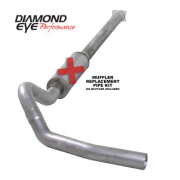 Picture of Diamond Eye KIT 4in Catback MFLR RPLCMENT PIPE Single AL: 01-05 CHEVY-GMC 6-6L 2500-3500