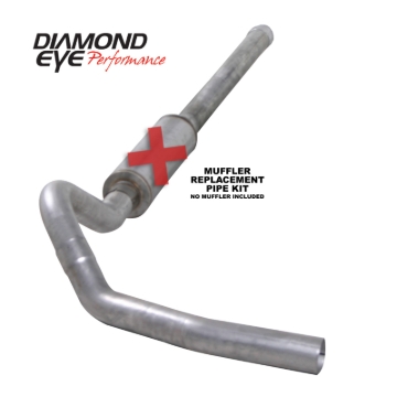 Picture of Diamond Eye KIT 4in Catback Single MFLR RPLCMENT PIPE AL CHEVY-GMC 6-6L 2500-3500 2006-2007-5