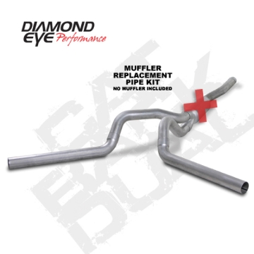 Picture of Diamond Eye KIT 4in Catback MFLR REPLACMENT PIPE DUAL AL: 2006-2007-5 CHEVY-GMC 6-6L 2500-3500