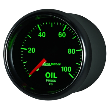 Picture of Autometer GS Series 2-1-16in Oil Pressure Gauge 100PSI Electric Full Sweep