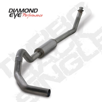 Picture of Diamond Eye KIT 4in Turbo Back SGL SS: 98-5-02 DODGE CUMMINS 5-9L
