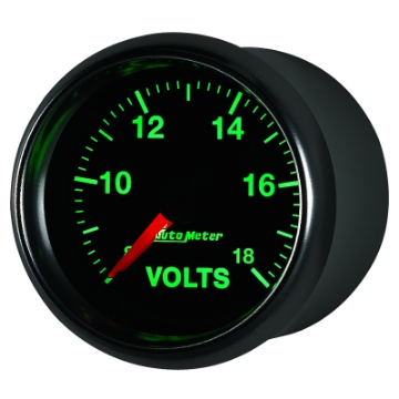 Picture of Autometer GS Series 2-1-16in Voltmeter 18V Electrical Gauge Full Sweep