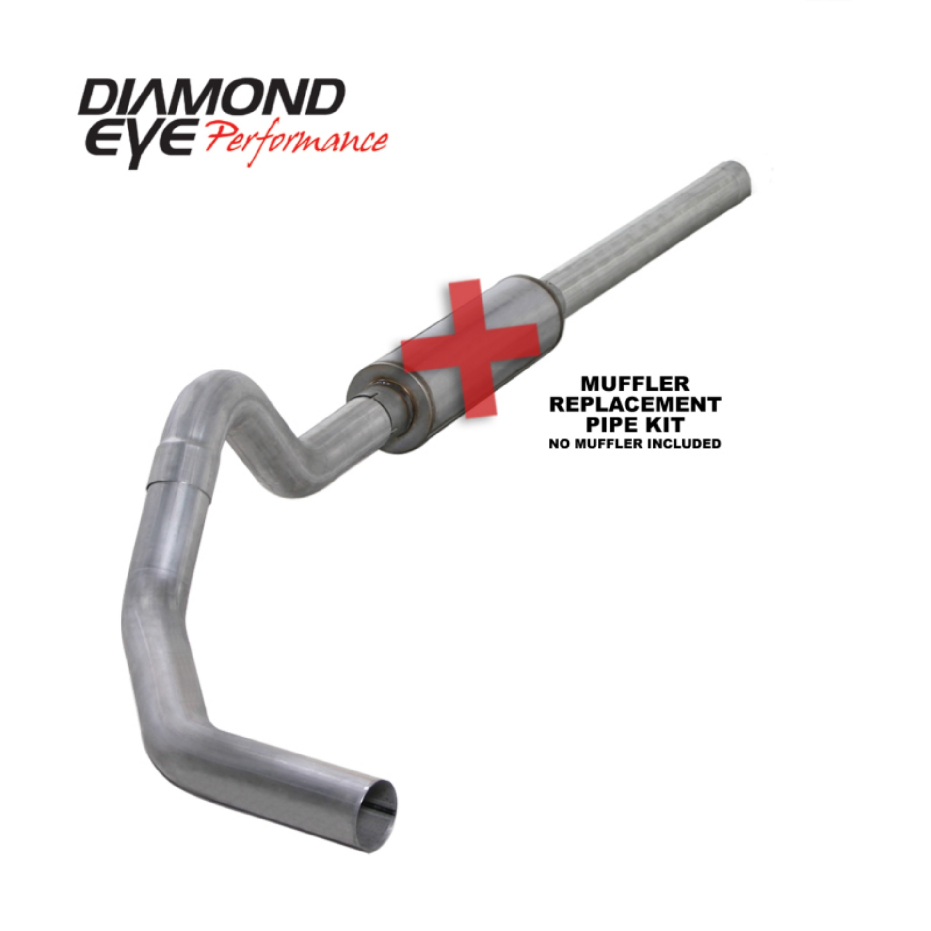 Picture of Diamond Eye KIT 4in Catback MFLR RPLCMENT PIPE Single AL: 2004-5-2007-5 DODGE CUMMINS 600