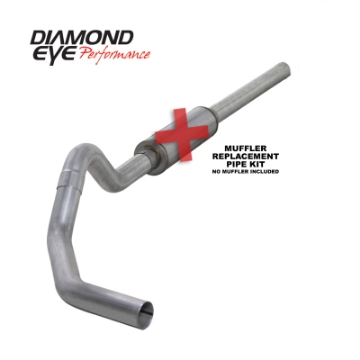 Picture of Diamond Eye KIT 4in Catback MFLR RPLCMENT PIPE Single AL: 2004-5-2007-5 DODGE CUMMINS 600