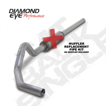 Picture of Diamond Eye KIT 4in Catback MFLR RPLCMENT PIPE Single AL: 2004-5-2007-5 DODGE CUMMINS 600