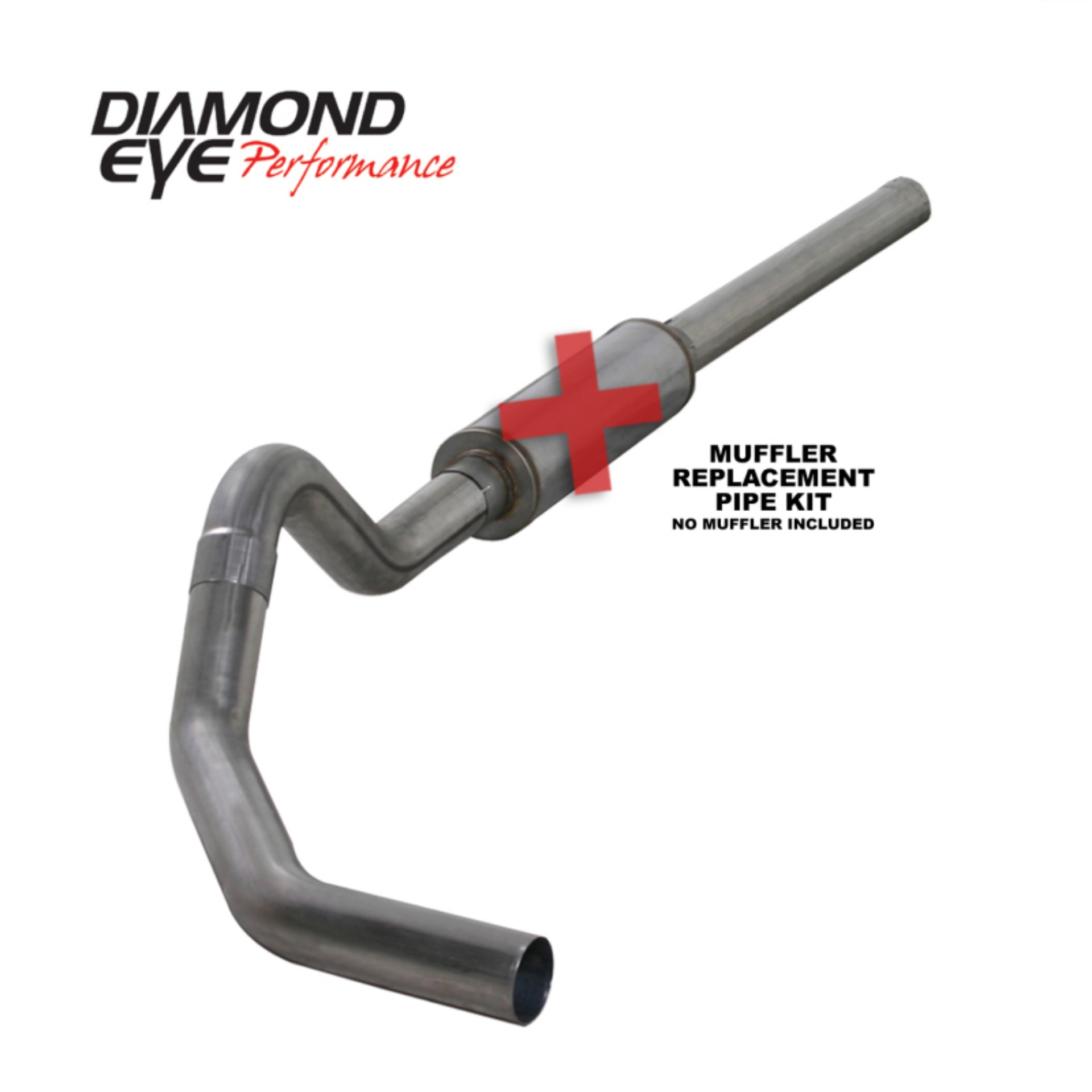 Picture of Diamond Eye KIT 4in Catback MFLR RPLCMENT PIPE Single SS: 2004-5-2007-5 DODGE CUMMINS 600