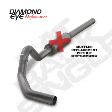 Picture of Diamond Eye KIT 4in Catback MFLR RPLCMENT PIPE Single SS: 2004-5-2007-5 DODGE CUMMINS 600
