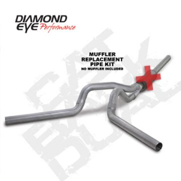 Picture of Diamond Eye KIT 4in Catback MFLR RPLCMENT PIPE DUAL AL: 2004-5-2007-5 DODGE CUMMINS 600