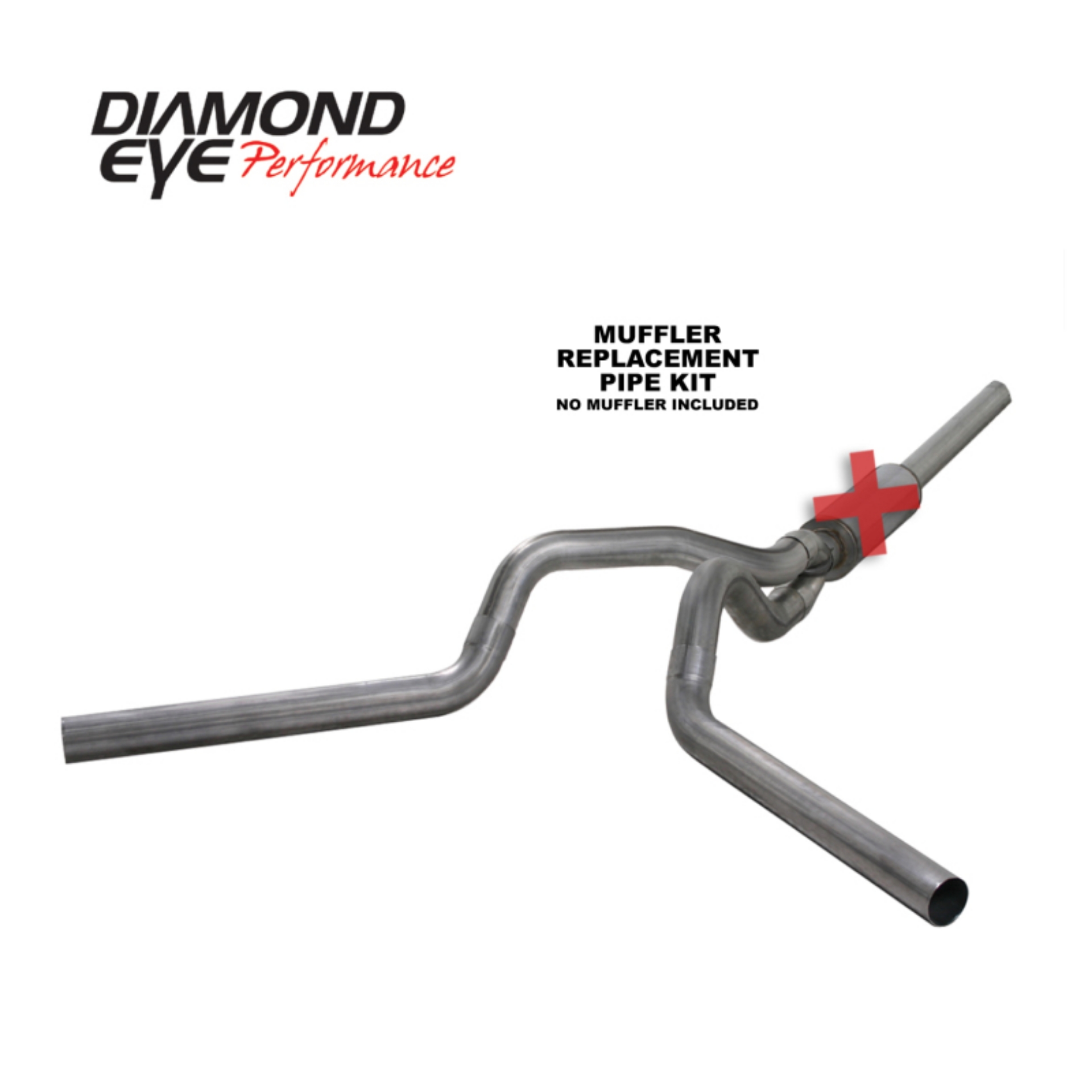 Picture of Diamond Eye KIT 4in Catback MFLR RPLCMENT PIPE DUAL SS: 2004-5-2007-5 DODGE CUMMINS 600
