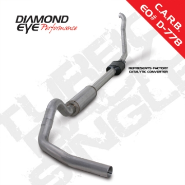Picture of Diamond Eye KIT 4in Turbo Back Single AL: 94-97 FORD 7-3L F250-F350 PWRSTROKE NFS W- CARB EQUIV STDS