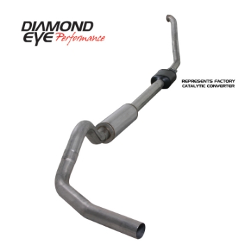 Picture of Diamond Eye KIT 4in Turbo Back SGL SS: 94-97 FORD 7-3L F250-F350 PWRSTROKE NFS W- CARB EQUIV STDS