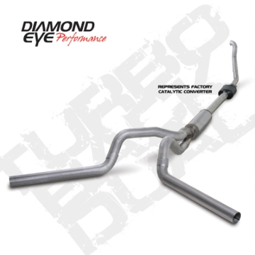Picture of Diamond Eye KIT 4in Turbo Back DUAL AL: 94-97 FORD 7-3L F250-F350 PWRSTROKE NFS W- CARB EQUIV STDS