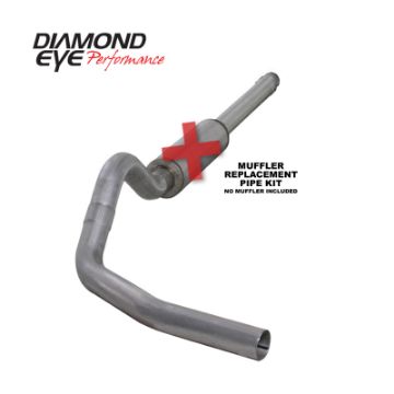 Picture of Diamond Eye KIT 4in Catback MFLR RPLCMENT PIPE Single AL: 94-97 FORD 7-3L F250-F350 PWRSTROKE