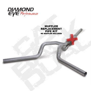 Picture of Diamond Eye KIT 4in Catback MFLR RPLCMENT PIPE DUAL AL: 94-97 FORD 7-3L F250-F350 PWRSTROKE