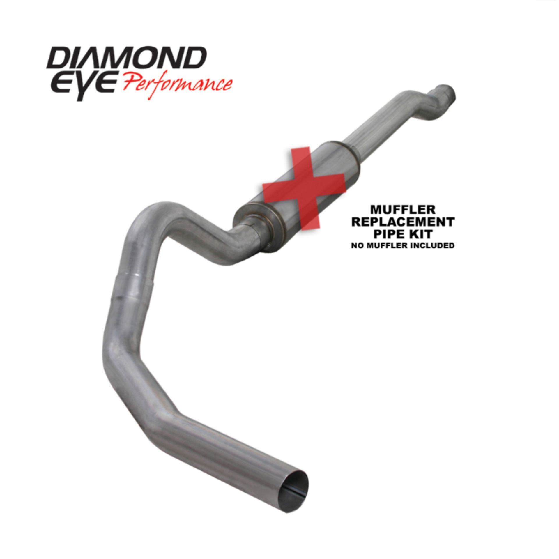 Picture of Diamond Eye KIT 4in Catback MFLR RPLCMENT PIPE SGL AL: 03-07 FORD 6-0L F250-F350 Extended Cab Only