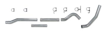 Picture of Diamond Eye KIT 4in Catback MFLR RPLCMENT PIPE SGL AL: 03-07 FORD 6-0L F250-F350 Extended Cab Only