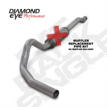 Picture of Diamond Eye KIT 4in Catback MFLR RPLCMENT PIPE SGL AL: 03-07 FORD 6-0L F250-F350 Extended Cab Only