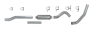 Picture of Diamond Eye KIT 4in Catback Single SS: 03-07 FORD 6-0L F250-F350