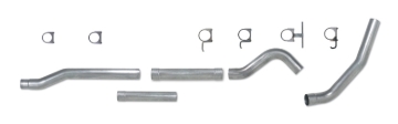 Picture of Diamond Eye KIT 4in Catback Single SS: 03-07 FORD 6-0L F250-F350