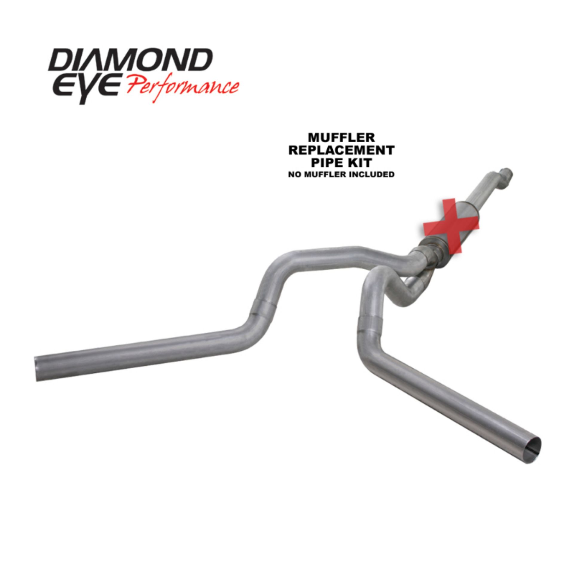 Picture of Diamond Eye KIT 4in Catback MFLR RPLCMENT PIPE DUAL AL: 03-07 FORD 6-0L F250-F350