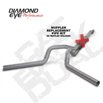 Picture of Diamond Eye KIT 4in Catback MFLR RPLCMENT PIPE DUAL AL: 03-07 FORD 6-0L F250-F350
