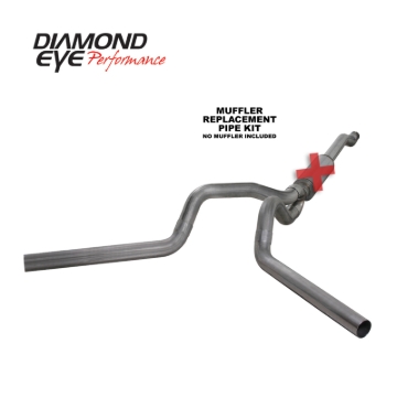 Picture of Diamond Eye KIT 4in Catback MFLR RPLCMENT PIPE DUAL SS: 03-07 FORD 6-0L F250-F350