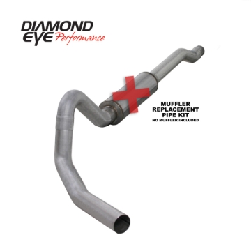 Picture of Diamond Eye KIT 4in Catback MFLR RPLCMENT PIPE Single AL: 03-06 FORD 6-0L EXCURSION