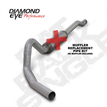 Picture of Diamond Eye KIT 4in Catback MFLR RPLCMENT PIPE Single AL: 03-06 FORD 6-0L EXCURSION