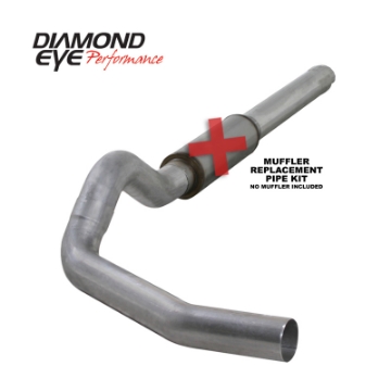 Picture of Diamond Eye KIT 5in Catback MFLR RPLCMENT PIPE Single AL: 2004-5-2007-5 DODGE CUMMINS 600