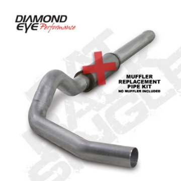 Picture of Diamond Eye KIT 5in Catback MFLR RPLCMENT PIPE Single AL: 2004-5-2007-5 DODGE CUMMINS 600