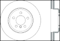 Picture of StopTech 2011-2013 BMW 535i - 2012-2016 BMW 640i Slotted & Drilled Front Right Brake Rotor