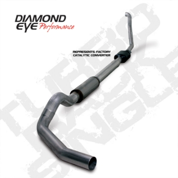 Picture of Diamond Eye KIT 5in Turbo Back SGL SS: 94-97 FORD 7-3L F250-F350 PWRSTROKE NFS W- CARB EQUIV STDS