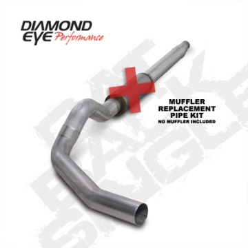 Picture of Diamond Eye KIT 5in Catback MFLR RPLCMENT PIPE Single AL: 94-97 FORD 7-3L F250-F350 PWRSTROKE