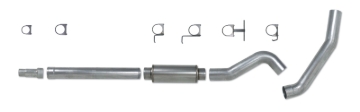 Picture of Diamond Eye KIT 5in Catback Single AL: 03-07 FORD 6-0L F250-F350