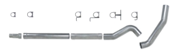 Picture of Diamond Eye KIT 5in Catback MFLR RPLCMENT PIPE Single AL: 03-07 FORD 6-0L F250-F350
