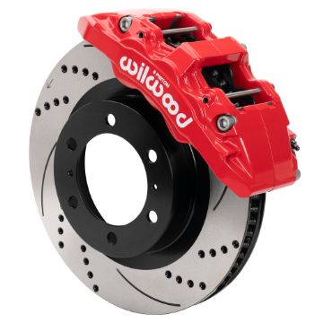 Picture of Wilwood 15-21 Toyota 4Runner Aero6-DM Red Front Brake Kit - Drilled & Slotted