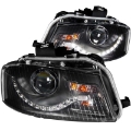 Picture of ANZO 2006-2008 Audi A3 Projector Headlights Black (R8 LED Style)