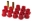 Picture of Prothane 56-57 Chevy Full Rear Spring Bushings - Red