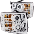 Picture of ANZO 2007-2013 Chevrolet Silverado 1500 Projector Headlights w- Halo Chrome