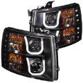 Picture of ANZO 2007-2013 Chevrolet Silverado 1500 Projector Headlights w- U-Bar Black