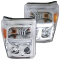 Picture of ANZO 2011-2015 Ford F-250 Projector Headlights w- U-Bar Chrome