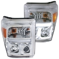 Picture of ANZO 2011-2015 Ford F-250 Projector Headlights w- U-Bar Chrome